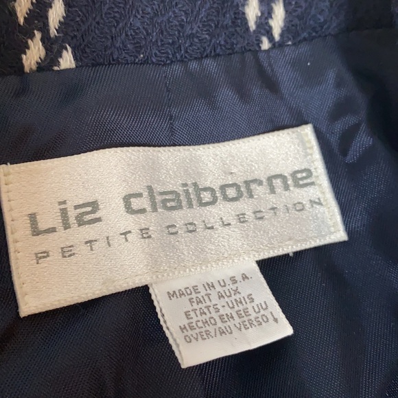 Vintage Liz Claiborne Tweed Wool Checked Windowpane Blazer - Picture 10 of 16